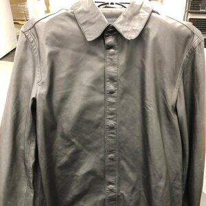 John Varvatos Leather Shirt Size 48
